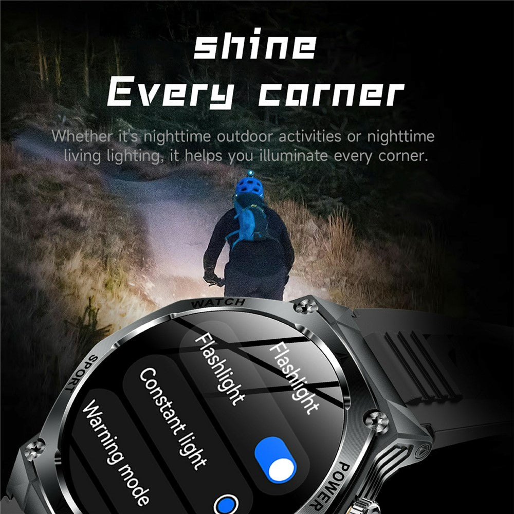AK82 1.8 Inch Screen Smart Watch Bluetooth-Compatible Calling Heart Rate Monitor Sports Tracker, Silicone Strap