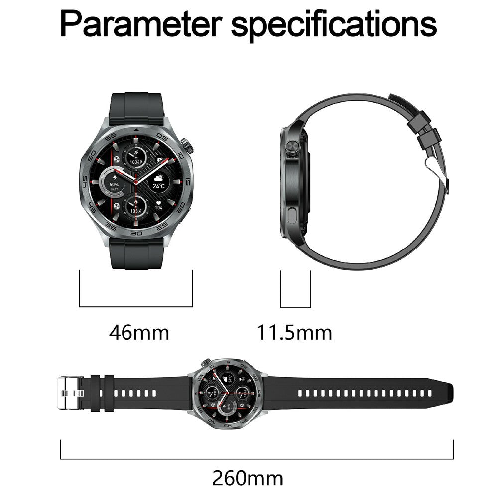 AK83 TPU Strap Smart Watch Bluetooth-Compatible Call Heart Rate Blood Pressure Monitor Sports Watch