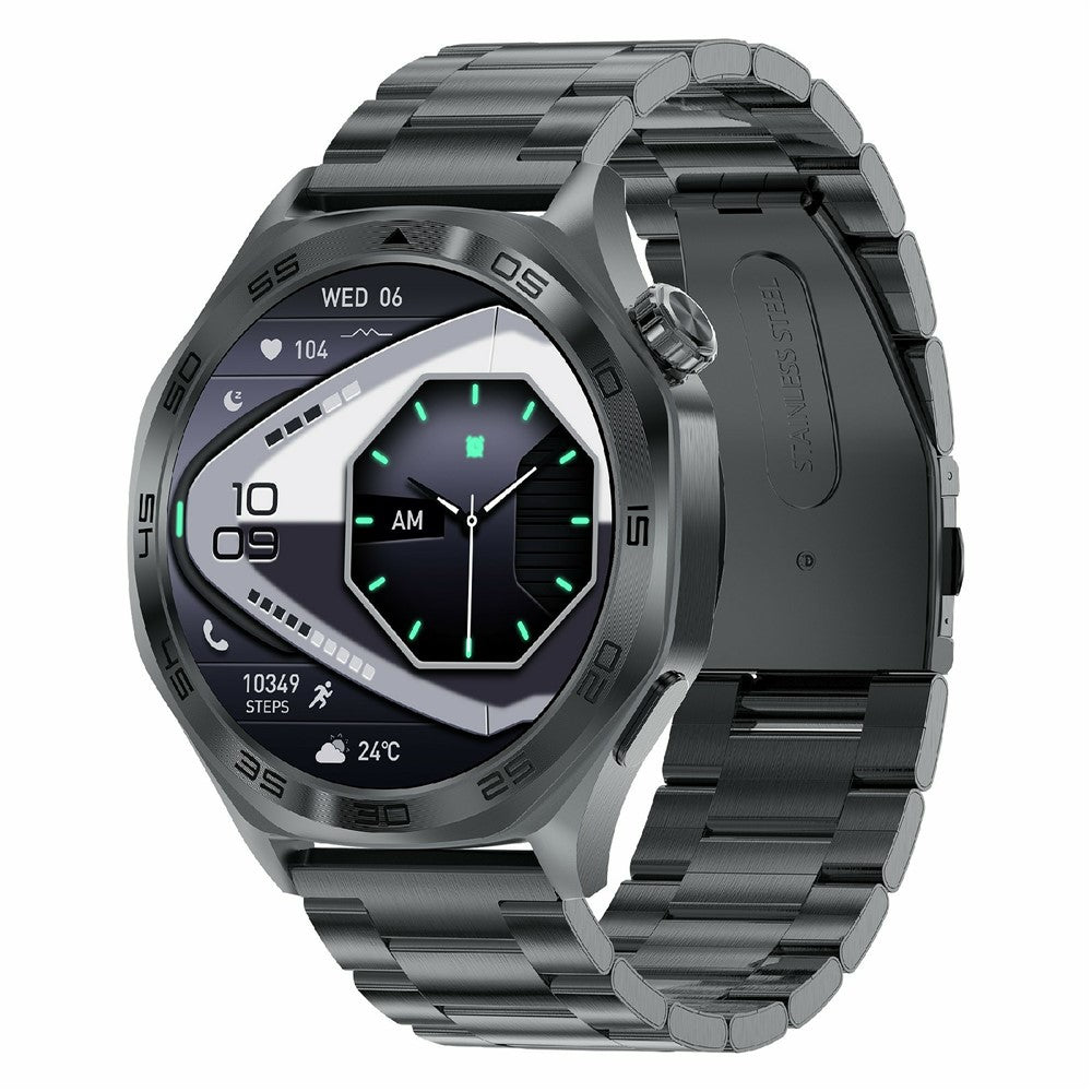 AK83 Multifunction Sports Wristwatch Bluetooth-Compatible Calling Health Monitor Smart Watch, Steel Strap