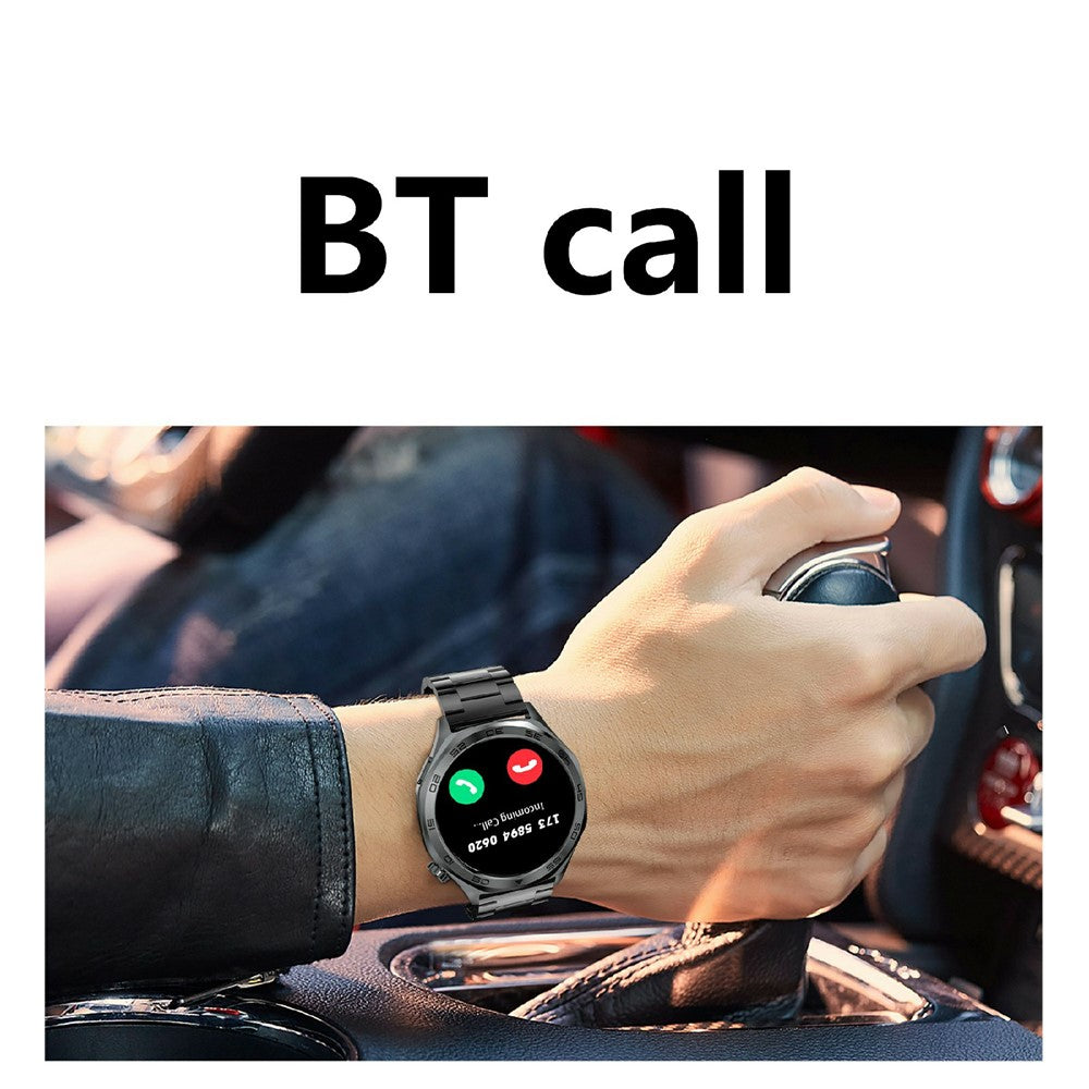 AK83 Multifunction Sports Wristwatch Bluetooth-Compatible Calling Health Monitor Smart Watch, Steel Strap