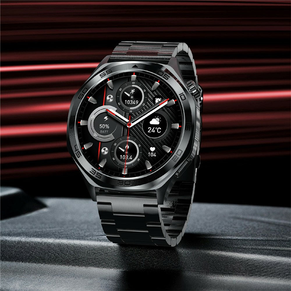 AK83 Multifunction Sports Wristwatch Bluetooth-Compatible Calling Health Monitor Smart Watch, Steel Strap