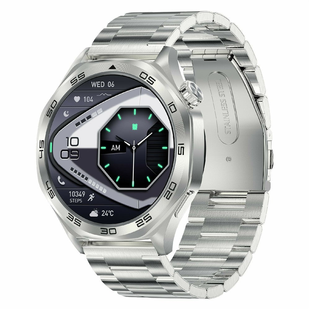 AK83 Multifunction Sports Wristwatch Bluetooth-Compatible Calling Health Monitor Smart Watch, Steel Strap