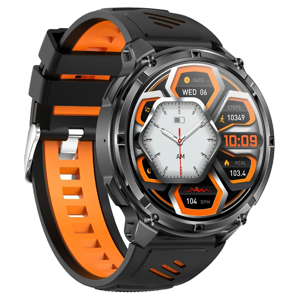 HT33 Health Monitoring Bluetooth-compatible Smart Watch 1.7 Inch IPS Screen Sports Wristwatch with LED Flashlight