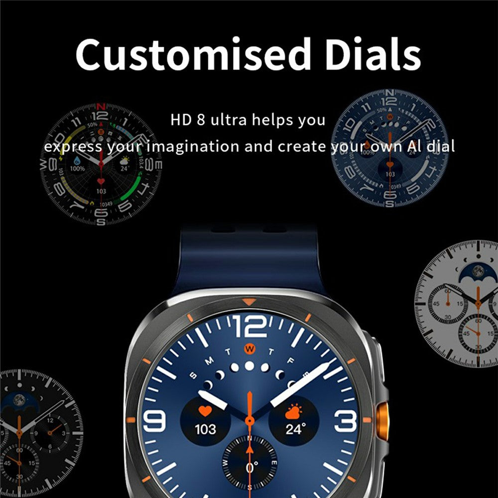 HD8 Ultra 1.46 Inch TFT Screen Health Monitoring Smart Watch Bluetooth-compatible Calling Fitness Wristwatch