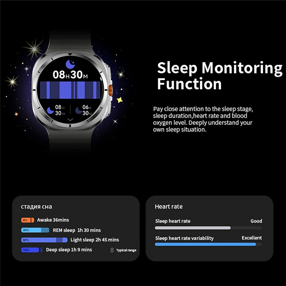 HD8 Ultra 1.46 Inch TFT Screen Health Monitoring Smart Watch Bluetooth-compatible Calling Fitness Wristwatch