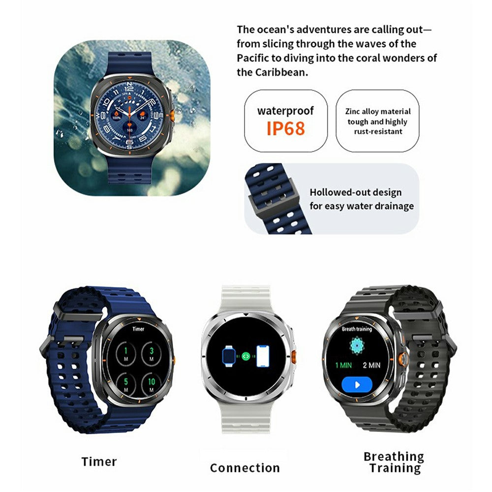 HD8 Ultra 1.46 Inch TFT Screen Health Monitoring Smart Watch Bluetooth-compatible Calling Fitness Wristwatch