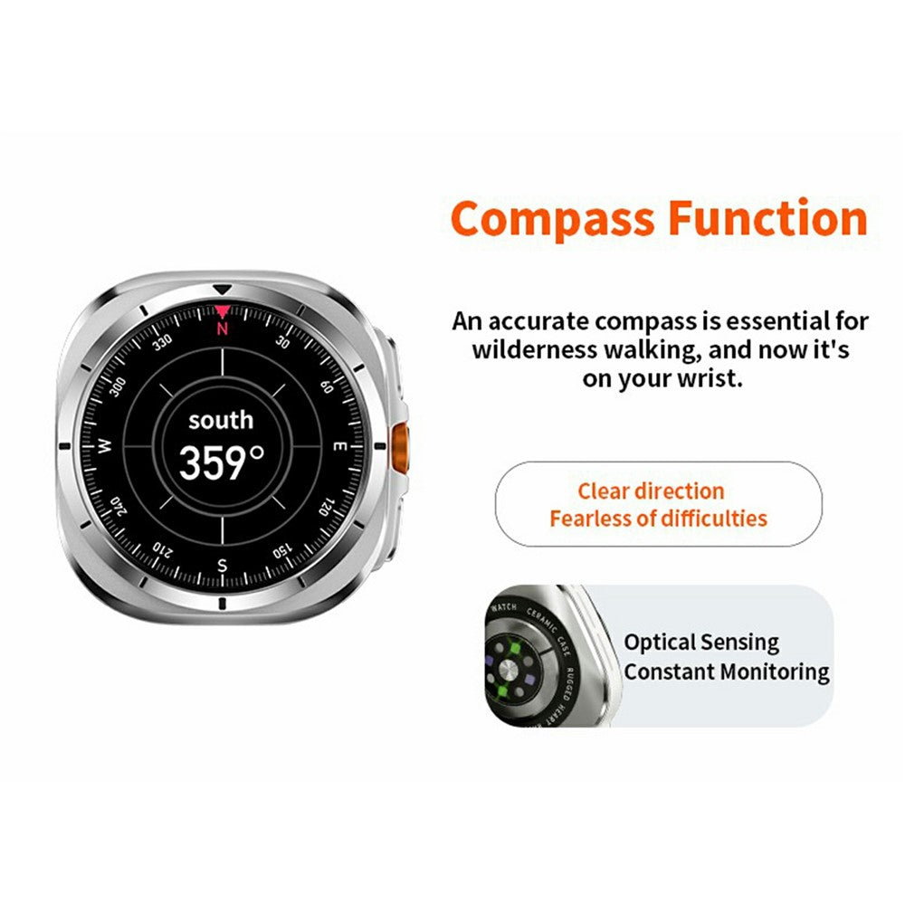 HD8 Ultra 1.46 Inch TFT Screen Health Monitoring Smart Watch Bluetooth-compatible Calling Fitness Wristwatch