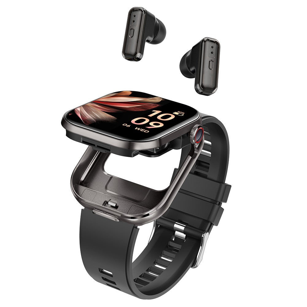 T99 2-in-1 Smart Watch & Earbuds – Call, Heart Rate & Blood Pressure