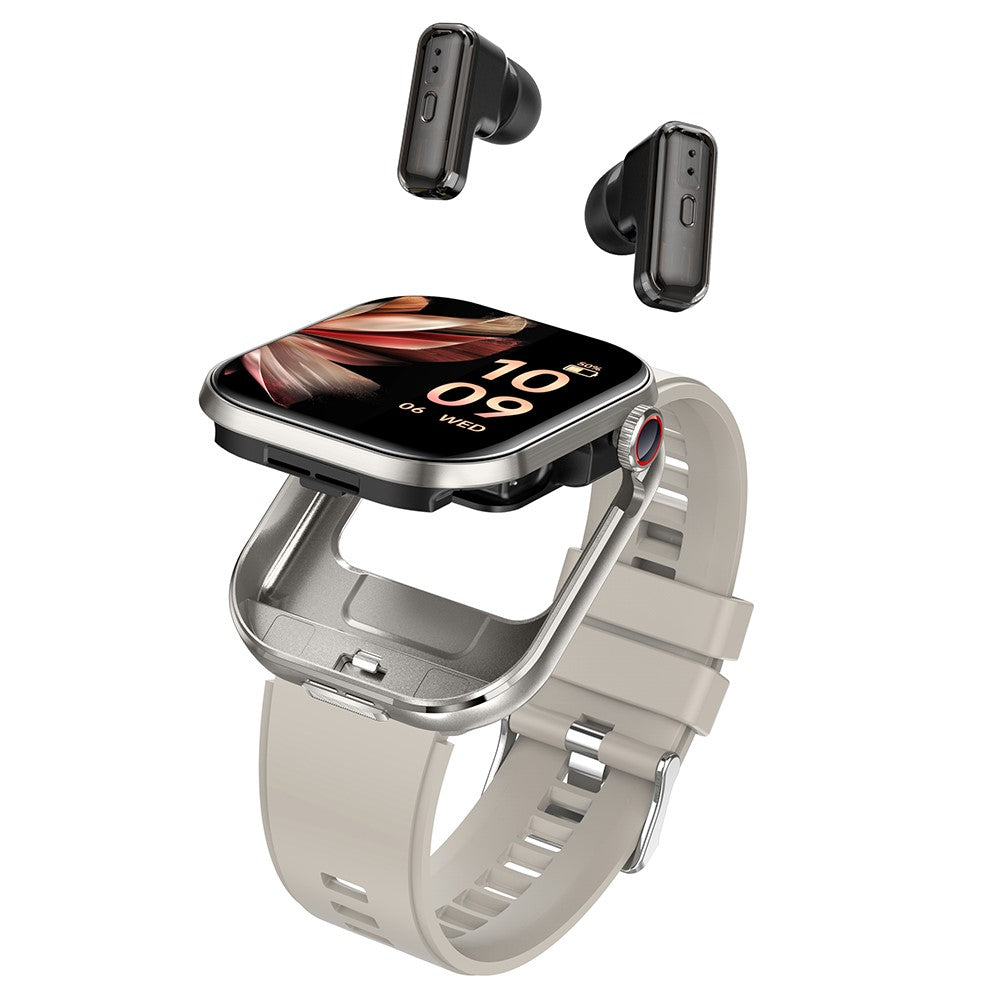 T99 2-in-1 Smart Watch & Earbuds – Call, Heart Rate & Blood Pressure