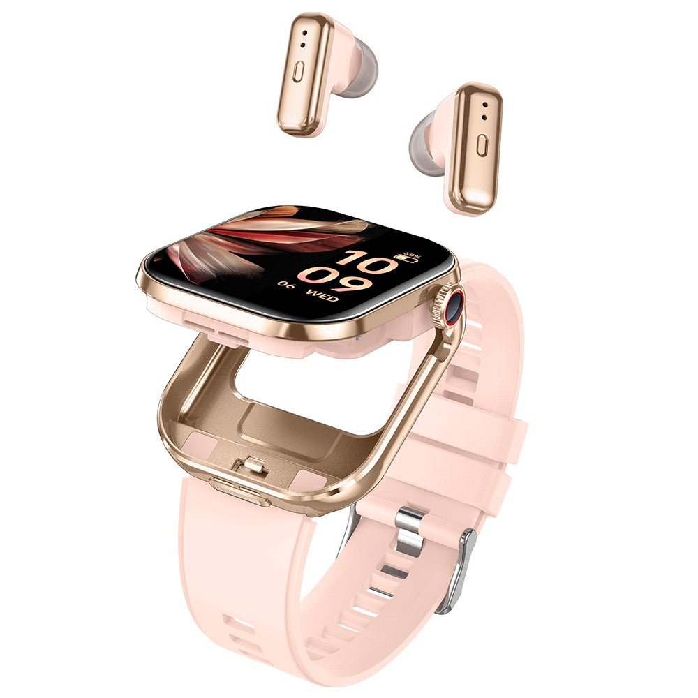 T99 Smart Watch 2 in 1 TWS Earbuds Bluetooth-compatible Call Heart Rate Blood Pressure Monitor Wristwatch