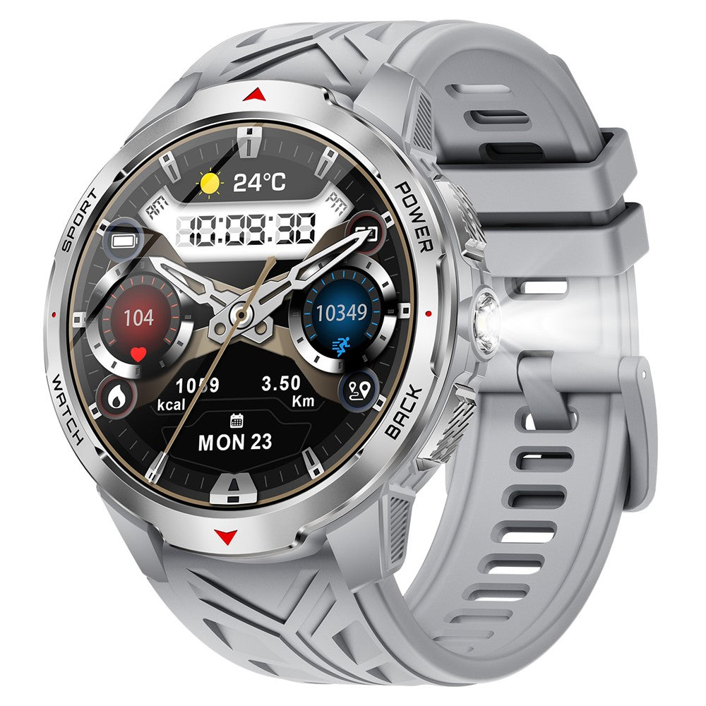 KT88 Smart Watch 1.7 Inch Screen with Compass Flashlight Sports Tracking Call Music for Outdoor Activities
