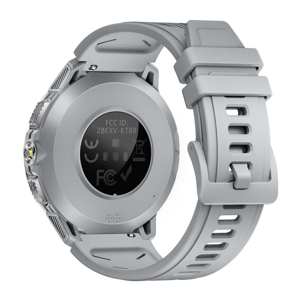 KT88 Smart Watch 1.7 Inch Screen with Compass Flashlight Sports Tracking Call Music for Outdoor Activities