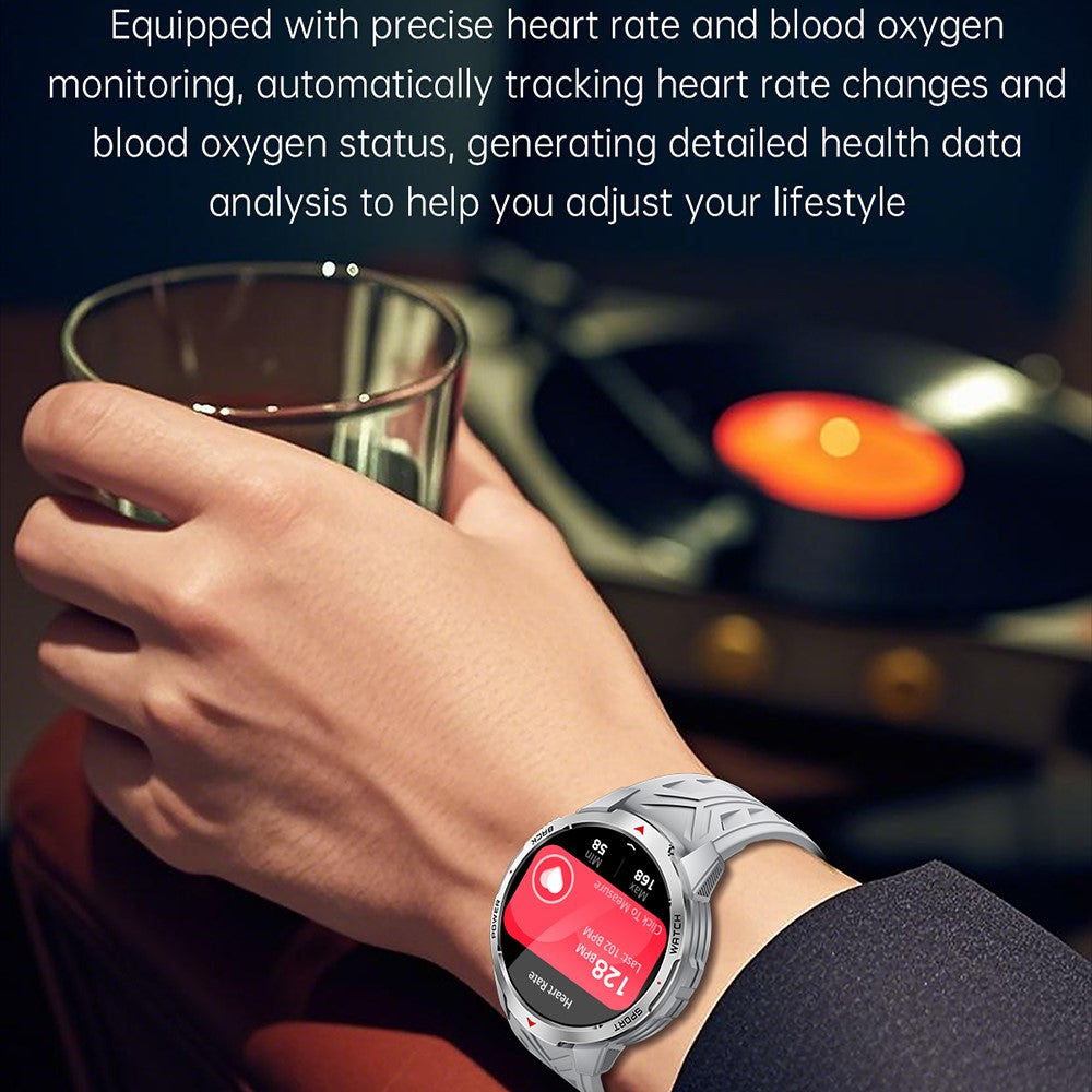 KT88 Smart Watch 1.7 Inch Screen with Compass Flashlight Sports Tracking Call Music for Outdoor Activities