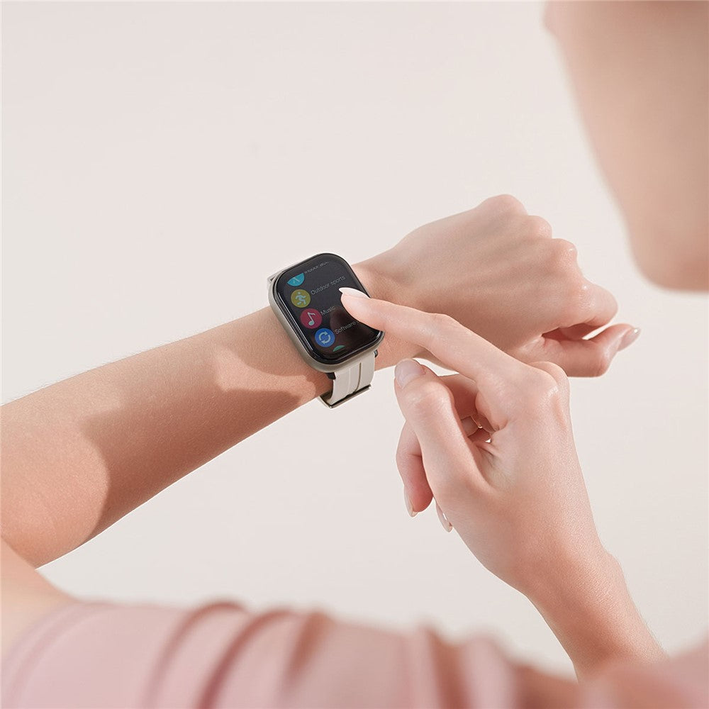 D12 2 in 1 Bluetooth-compatible Earbuds Smart Watch Health Monitoring Fitness Tracker 2.01 Inch TFT Screen Wristwatch, Silicone Strap