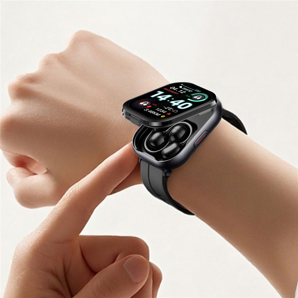 2-in-1 Smart Watch & Bluetooth Earbuds – Health Monitoring, Silicone Strap