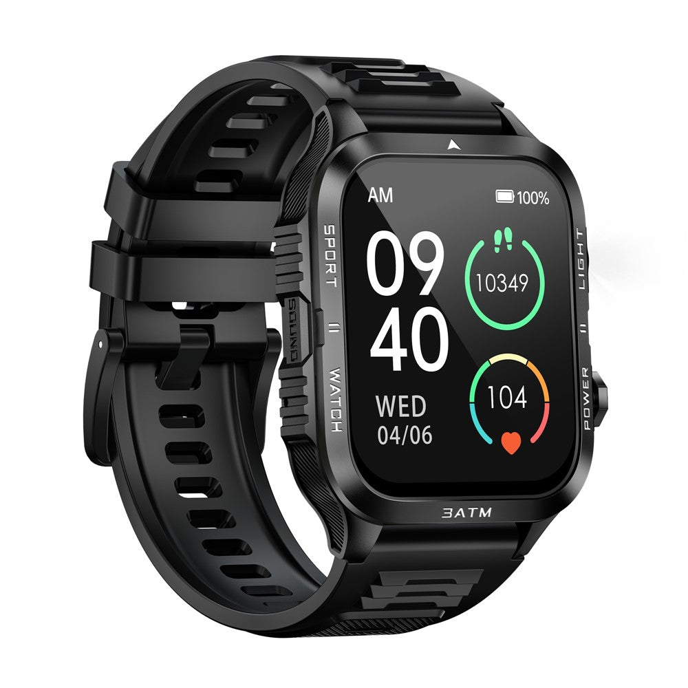 KT89 1.96 Inch IPS Screen Rugged Smartwatch for Outdoor Sports Waterproof Heart Rate Sleep Monitor