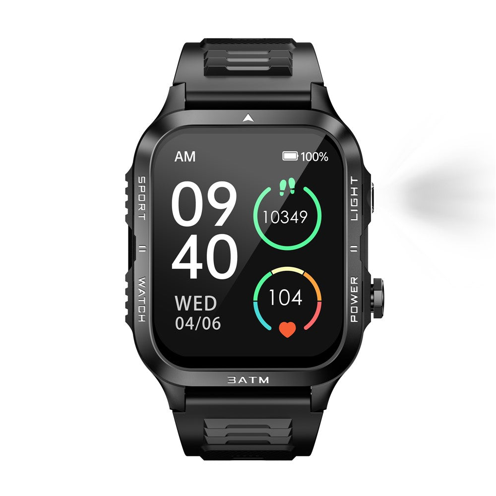 KT89 1.96 Inch IPS Screen Rugged Smartwatch for Outdoor Sports Waterproof Heart Rate Sleep Monitor