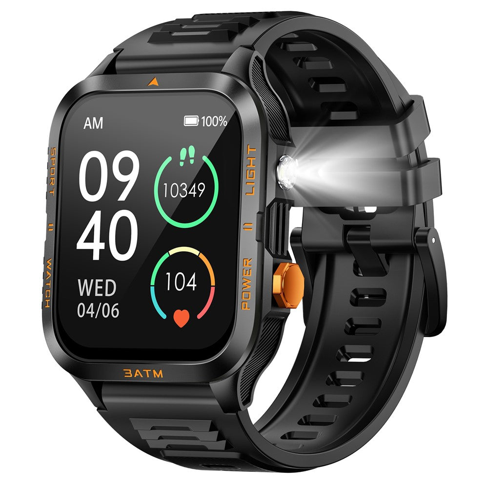 Rugged Outdoor Smartwatch – 3ATM Waterproof, Heart Rate & Sleep (KT89)