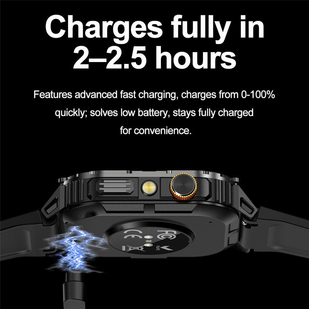 YK12 IP68 Waterproof 2.0 Inch HD Screen Health Monitoring Sports Smart Watch for Android  /  iOS