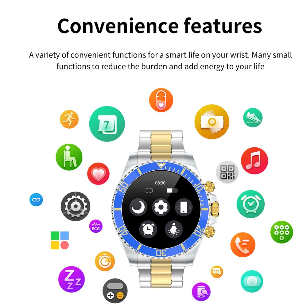 AW12 1.3 Inch HD Screen Smart Watch IP67 Waterproof Health Monitor Multi-Sport Modes Wristwatch