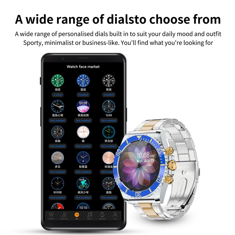 AW12 1.3 Inch HD Screen Smart Watch IP67 Waterproof Health Monitor Multi-Sport Modes Wristwatch