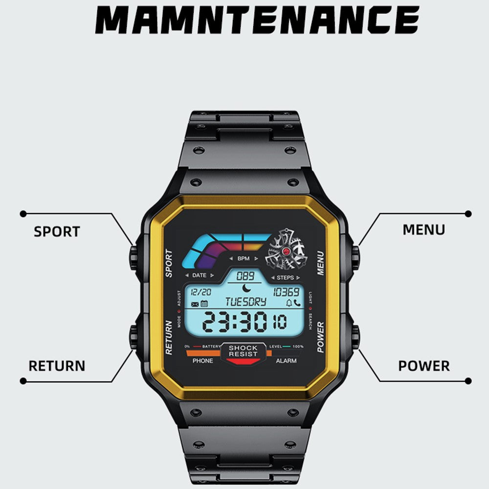 AW38 Smart Watch 1.54 Inch Health Monitor Bluetooth-compatible Call Fitness Tracker Multi-Sport Modes Wristwatch