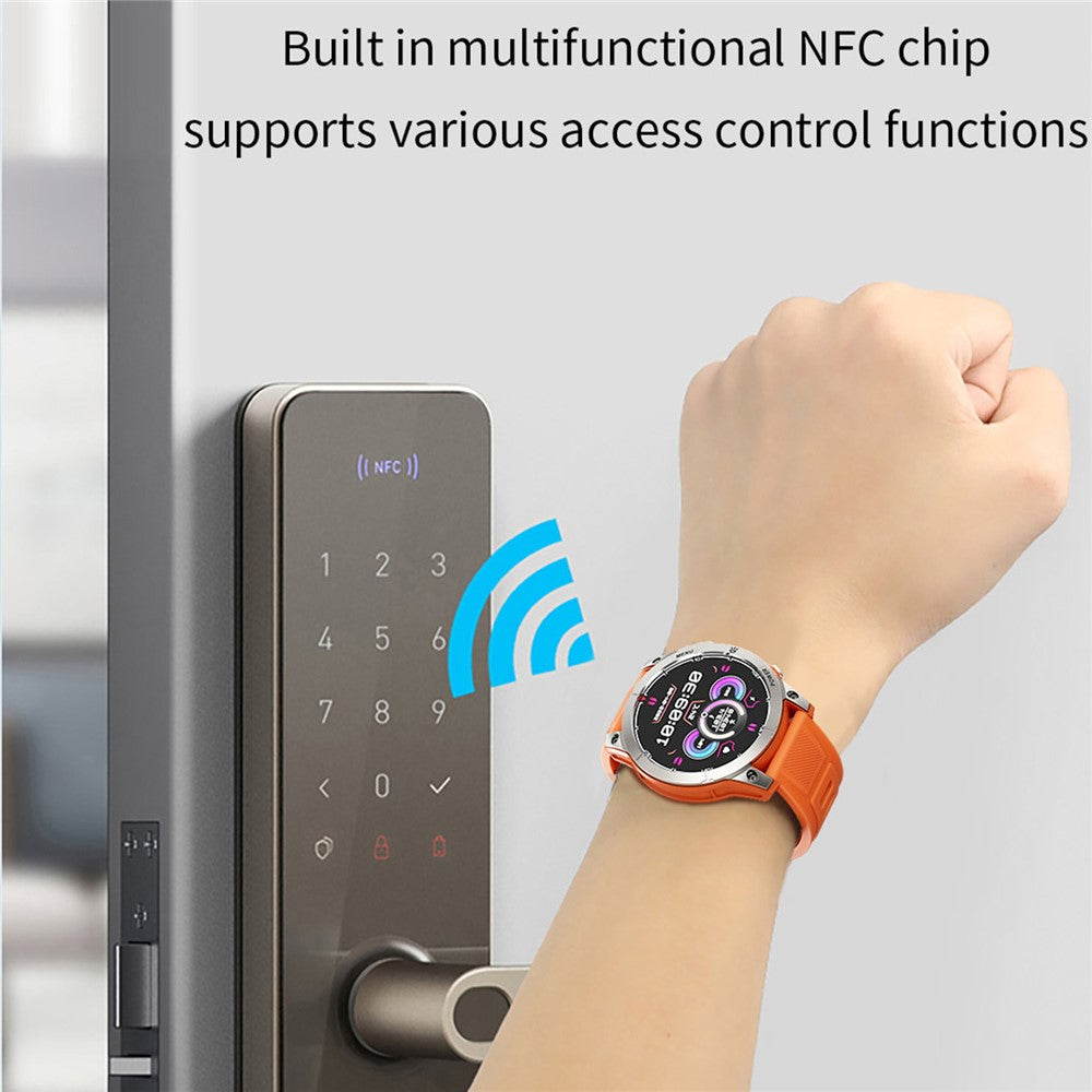 AW45 1.39 Inch Outdoor Sports Smart Watch Bluetooth-compatible Call Health Monitoring Watch with Compass LED Flashlight