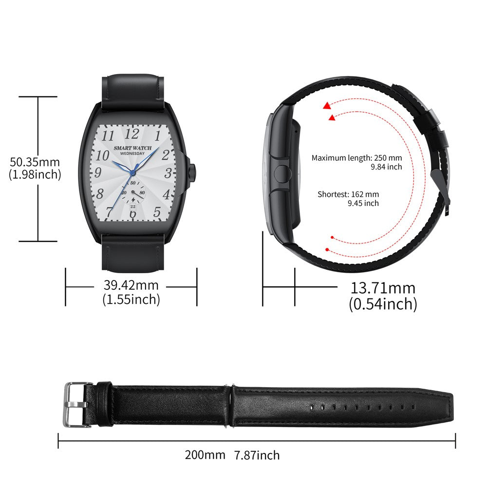 AW73 1.77 Inch Multi-Sport Modes Business Smart Watch Health Monitoring Bluetooth-compatible Calling Wristwatch