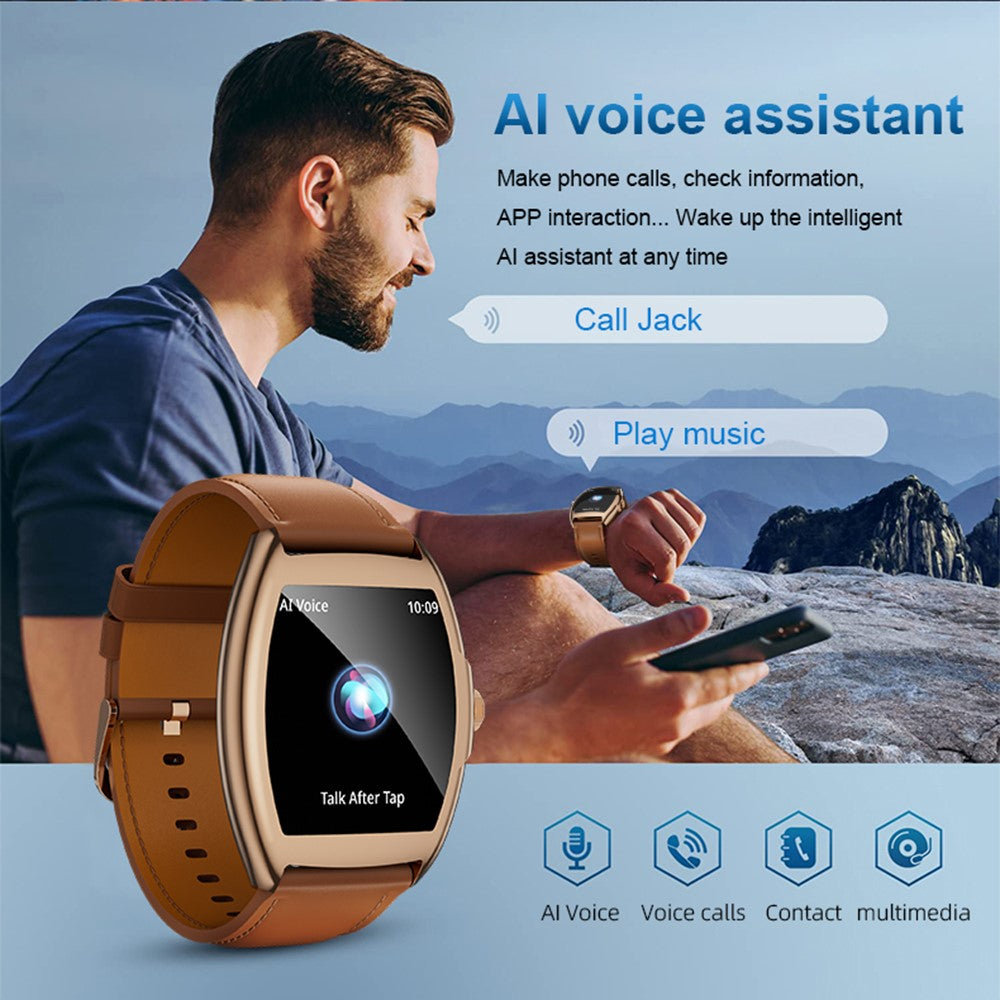 AW73 1.77 Inch Multi-Sport Modes Business Smart Watch Health Monitoring Bluetooth-compatible Calling Wristwatch