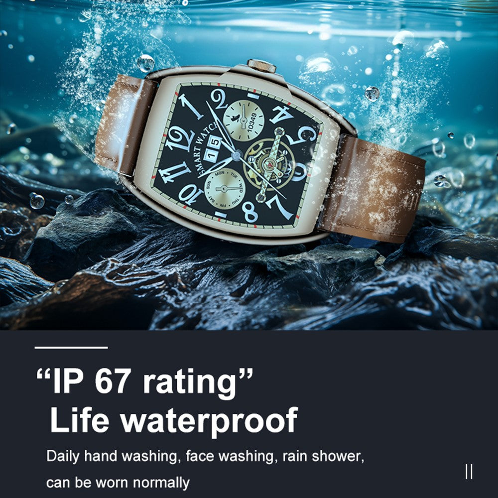 AW73 1.77 Inch Multi-Sport Modes Business Smart Watch Health Monitoring Bluetooth-compatible Calling Wristwatch