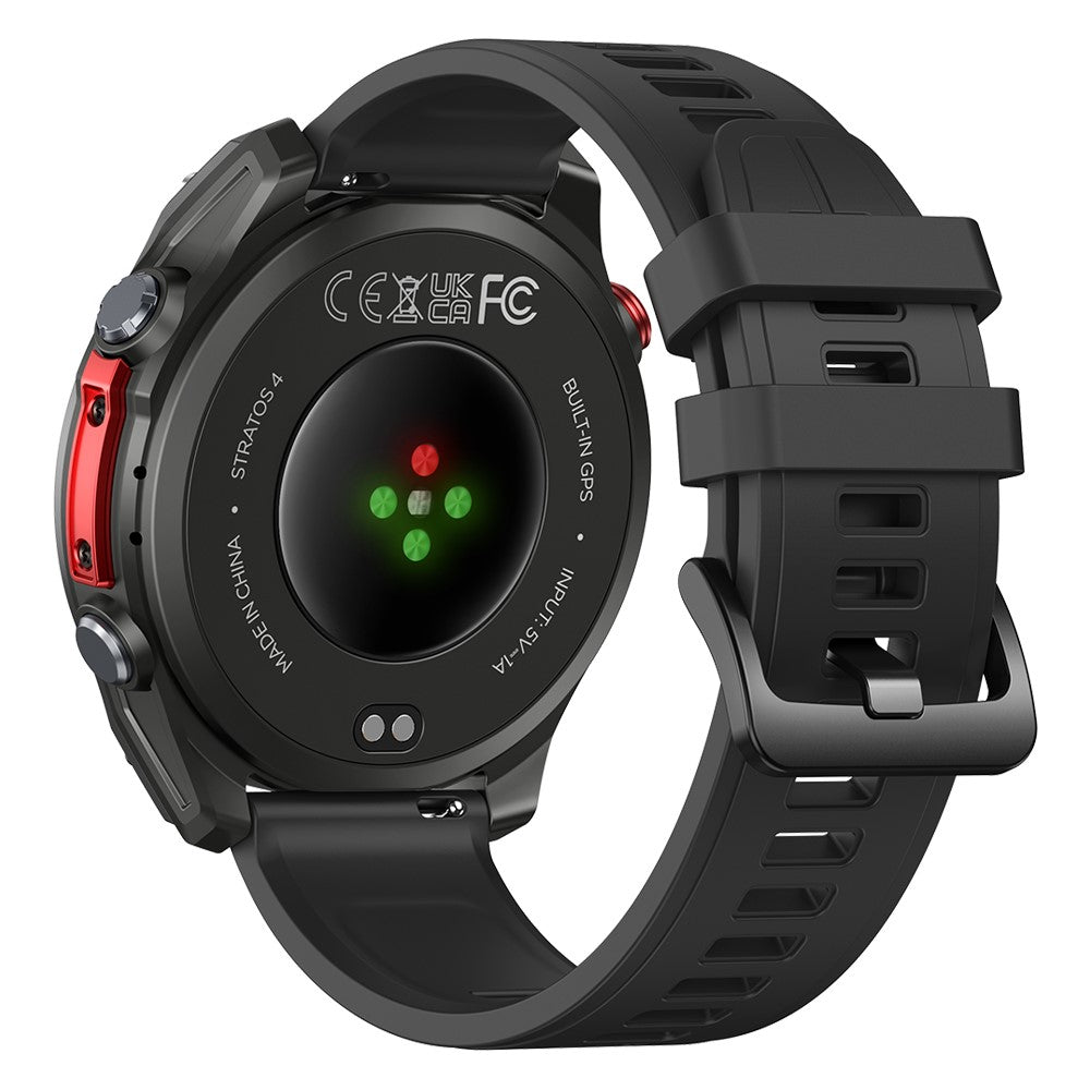 ZEBLAZE Stratos 4 1.43 Inch AMOLED Smart Watch GPS Tracking Sports Bracelet with Flashlight Health Monitoring for Outdoor Activities