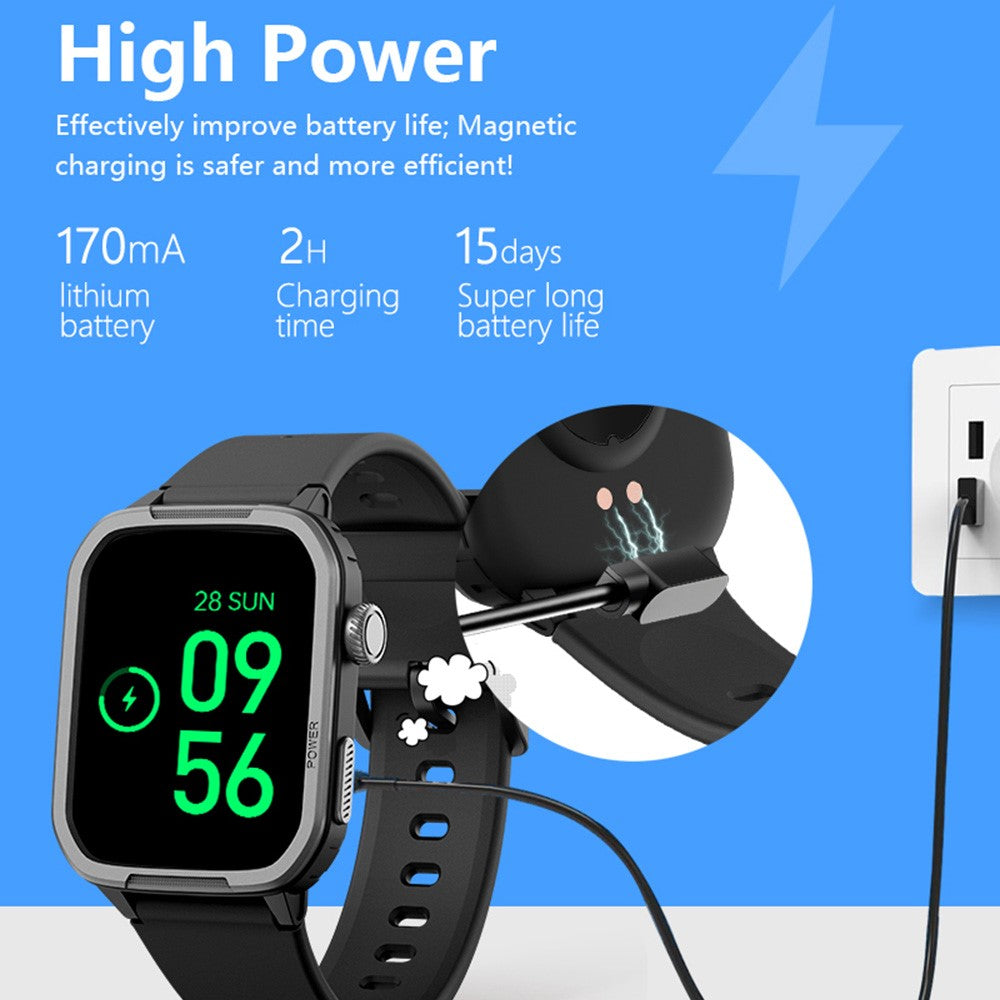 H96 For Kids Smart Watch Waterproof 1.5 Inch Large Screen Heart Rate Sleep Monitoring Wristwatch