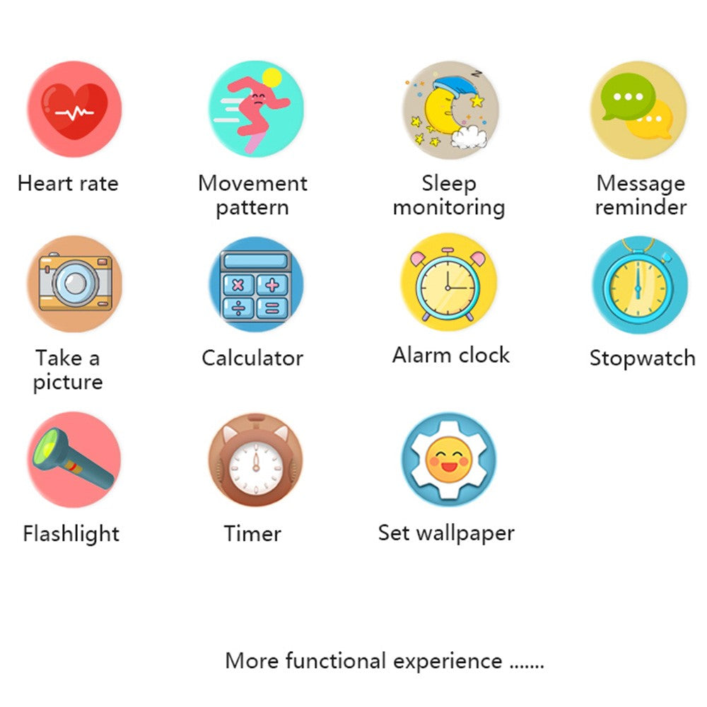 H96 For Kids Smart Watch Waterproof 1.5 Inch Large Screen Heart Rate Sleep Monitoring Wristwatch