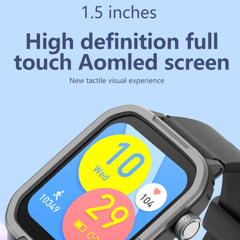 H96 For Kids Smart Watch Waterproof 1.5 Inch Large Screen Heart Rate Sleep Monitoring Wristwatch