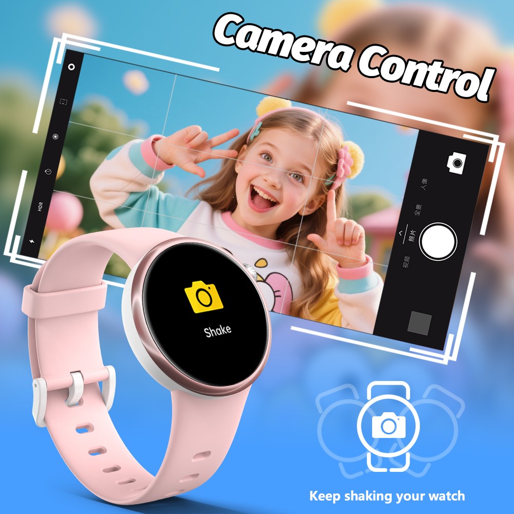 H39L For Kids Smart Watch 1.09 Inch Round AMOLED Screen Customizable UI Heart Rate Sleep Health Monitor