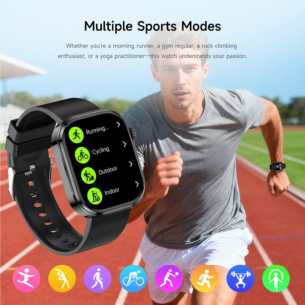GE52 Smart Watch 1.88 Inch HD Screen ECG Heart Health Monitor Bluetooth-compatible Calling Fitness Tracker