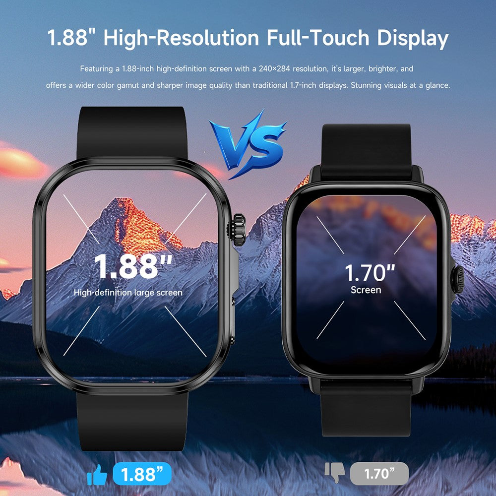 GE52 Smart Watch 1.88 Inch HD Screen ECG Heart Health Monitor Bluetooth-compatible Calling Fitness Tracker