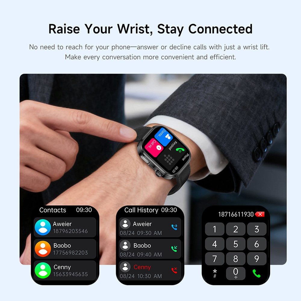 GE52 Smart Watch 1.88 Inch HD Screen ECG Heart Health Monitor Bluetooth-compatible Calling Fitness Tracker