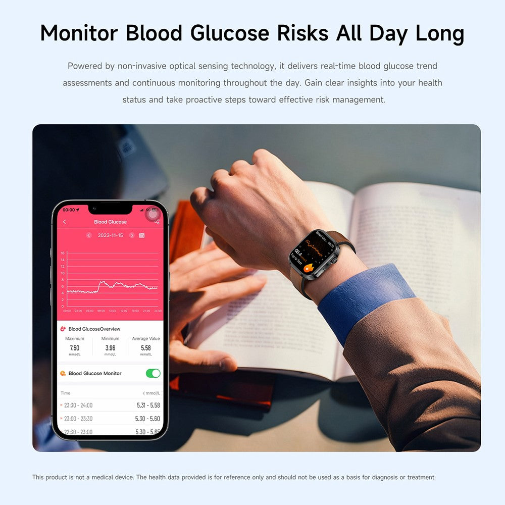 GE52 Smart Watch 1.88 Inch HD Screen ECG Heart Health Monitor Bluetooth-compatible Calling Fitness Tracker