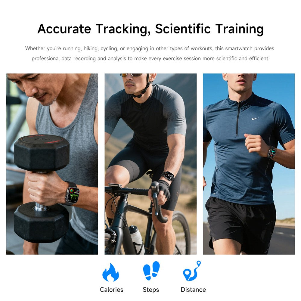 GE52 Smart Watch 1.88 Inch HD Screen ECG Heart Health Monitor Bluetooth-compatible Calling Fitness Tracker