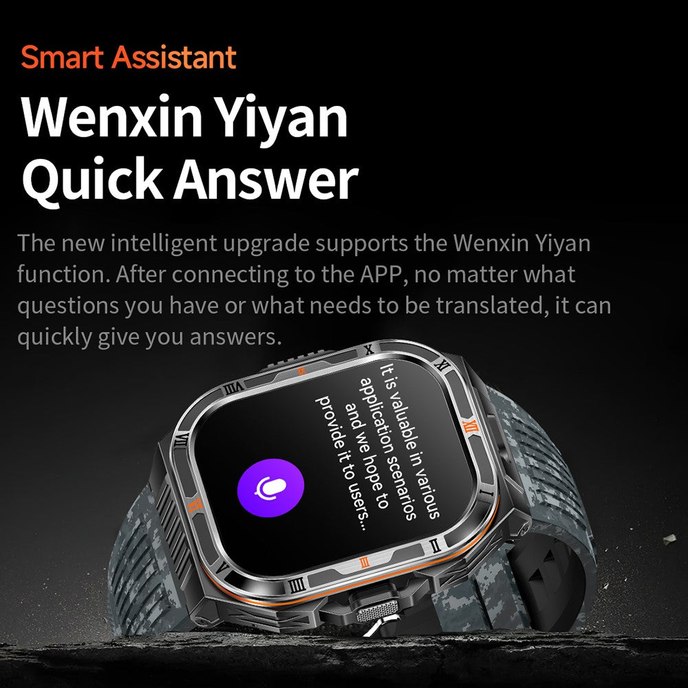 HT38 2.01 Inch IPS Screen Smart Watch for Outdoor Sports IP68 Waterproof Health Monitor Bluetooth-compatible Calling Wristwatch