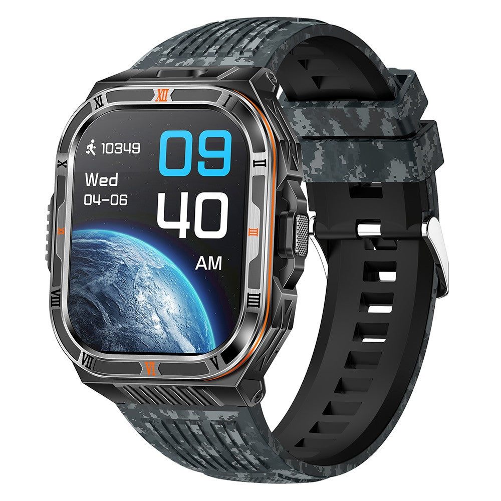 HT38 2.01 Inch IPS Screen Smart Watch for Outdoor Sports IP68 Waterproof Health Monitor Bluetooth-compatible Calling Wristwatch