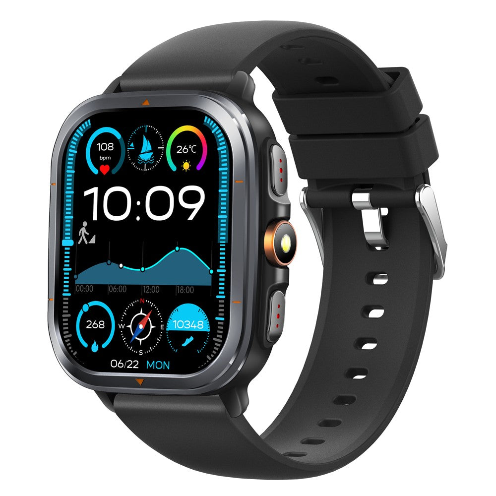 TS500 2.01 Inch IPS Screen Sports  Smartwatch Health Monitor Bluetooth-compatible Calling Wristwatch with Compass Altimeter Barometer