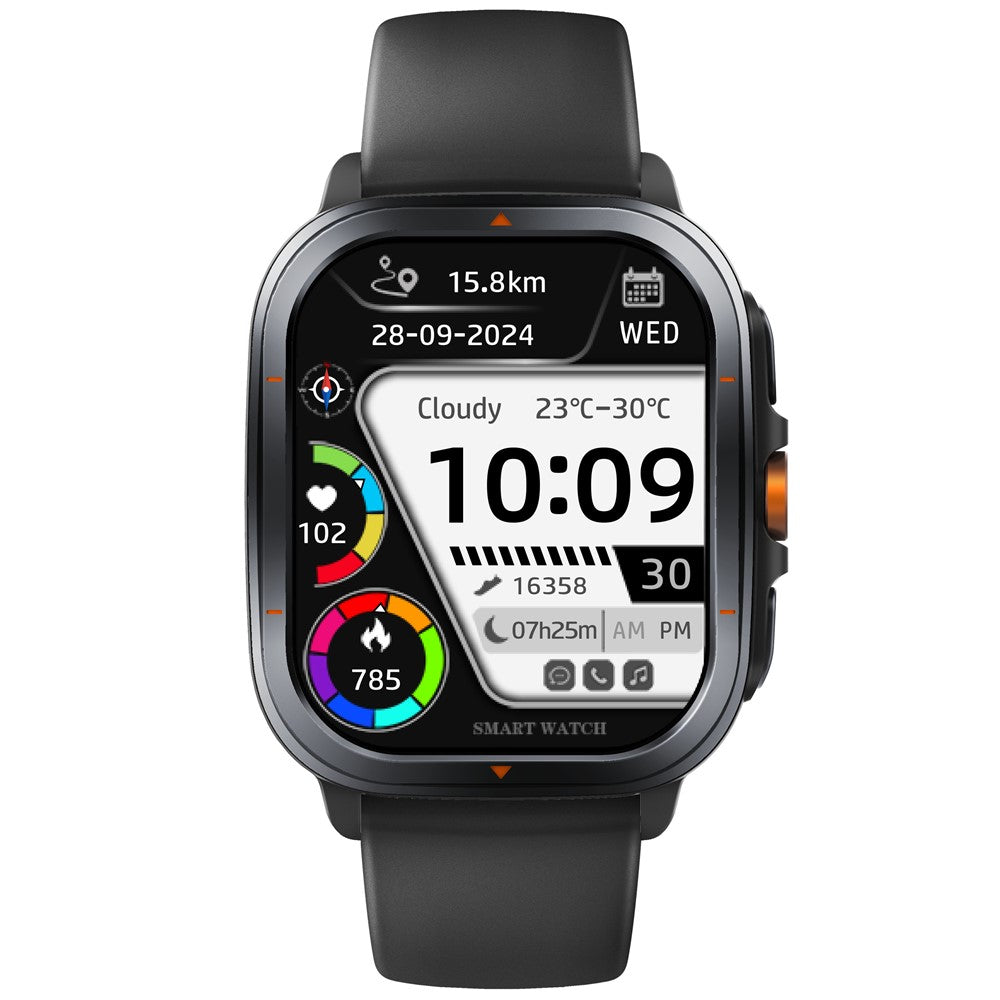 TS500 2.01 Inch IPS Screen Sports  Smartwatch Health Monitor Bluetooth-compatible Calling Wristwatch with Compass Altimeter Barometer