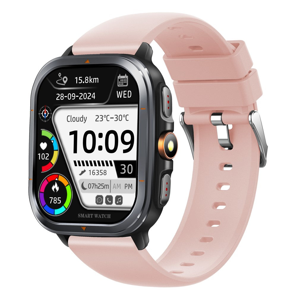 TS500 2.01 Inch IPS Screen Sports  Smartwatch Health Monitor Bluetooth-compatible Calling Wristwatch with Compass Altimeter Barometer