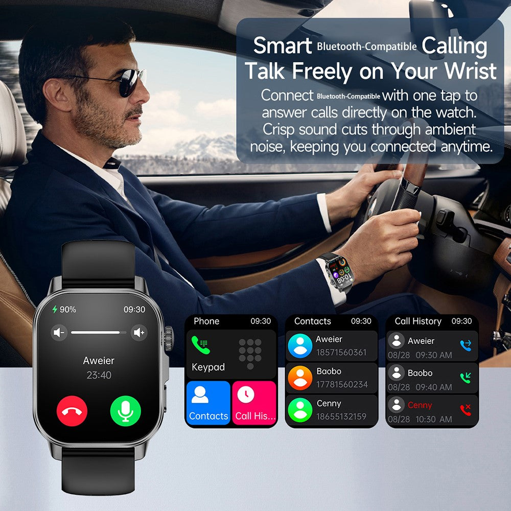 ET571 For Outdoor Sports 2.0 Inch Smart Watch ECG Blood Oxygen Monitor Bluetooth-compatible Calling Fitness Tracker