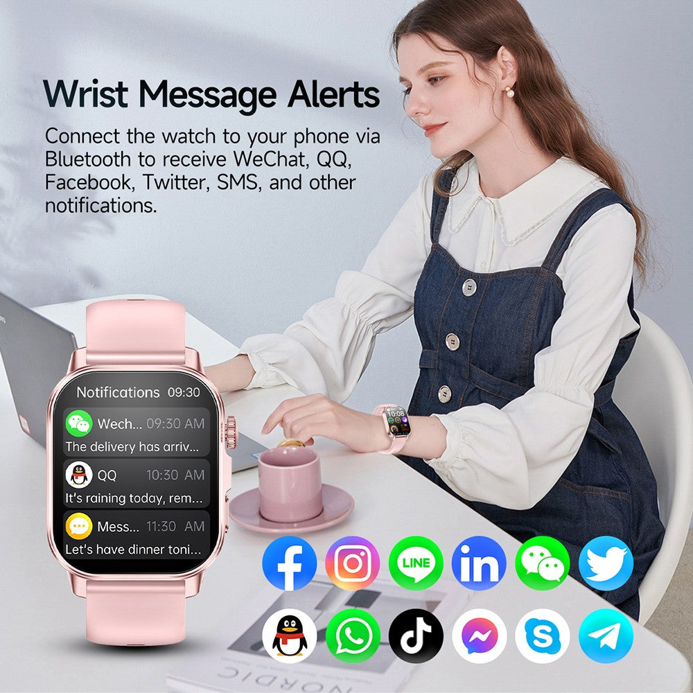 ET571 For Outdoor Sports 2.0 Inch Smart Watch ECG Blood Oxygen Monitor Bluetooth-compatible Calling Fitness Tracker