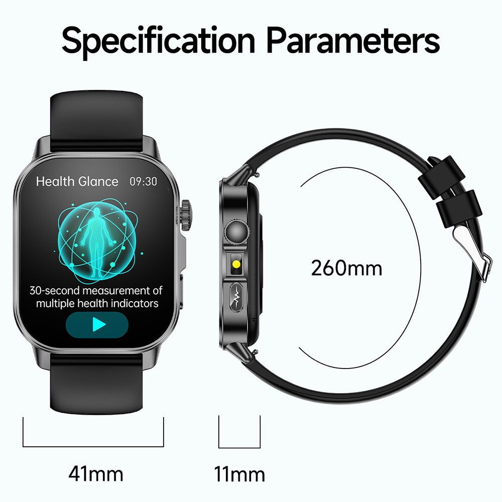 ET571 For Outdoor Sports 2.0 Inch Smart Watch ECG Blood Oxygen Monitor Bluetooth-compatible Calling Fitness Tracker