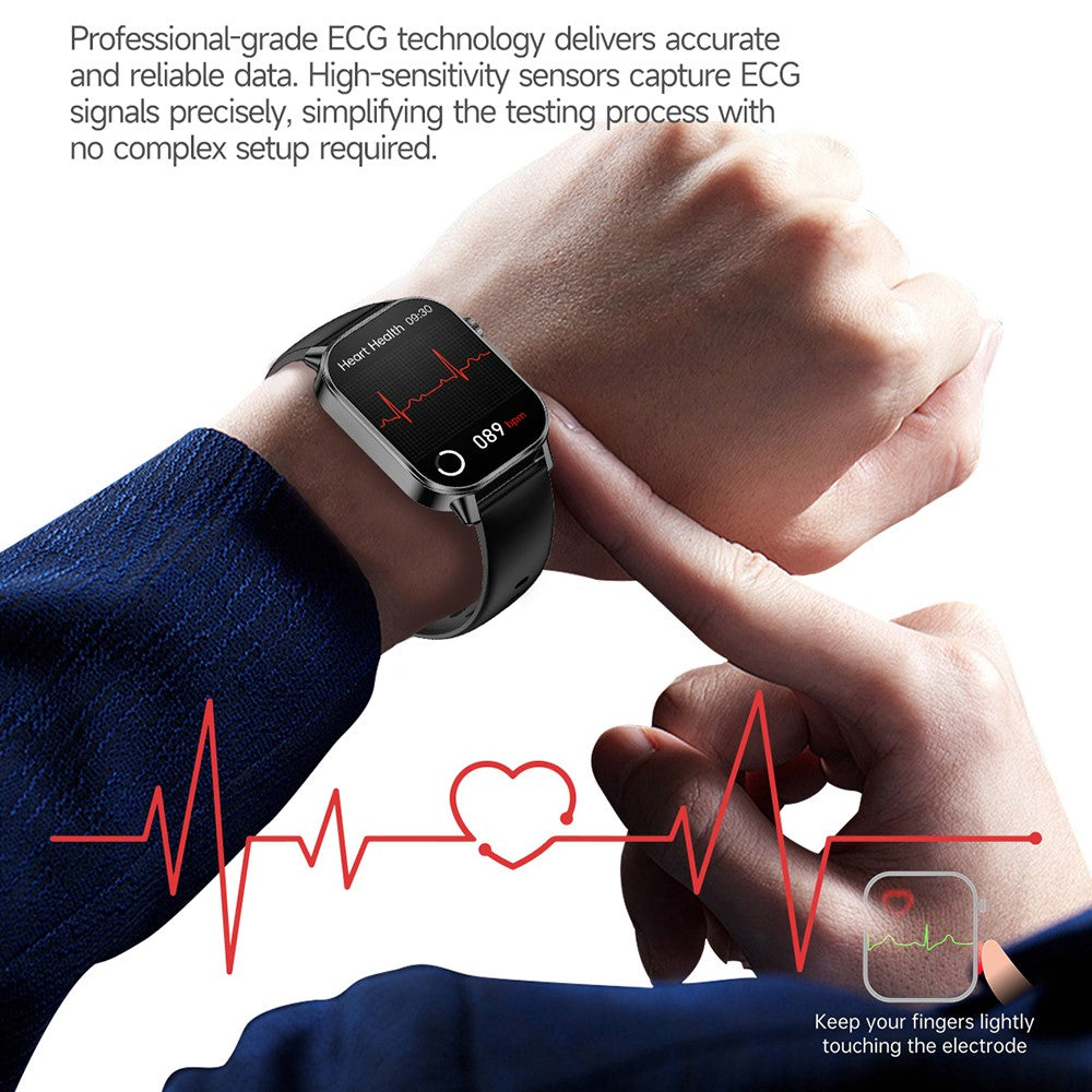 ET571 For Outdoor Sports 2.0 Inch Smart Watch ECG Blood Oxygen Monitor Bluetooth-compatible Calling Fitness Tracker
