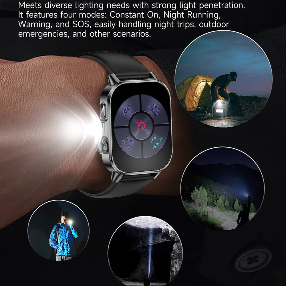 ET571 For Outdoor Sports 2.0 Inch Smart Watch ECG Blood Oxygen Monitor Bluetooth-compatible Calling Fitness Tracker